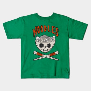 noodles skull Kids T-Shirt